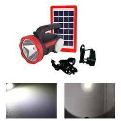 Mitva MS 344, 3W 3.7 V Solar Torch with Charger and Shoulder Strap, Plastic Body with Separate Solar Panel